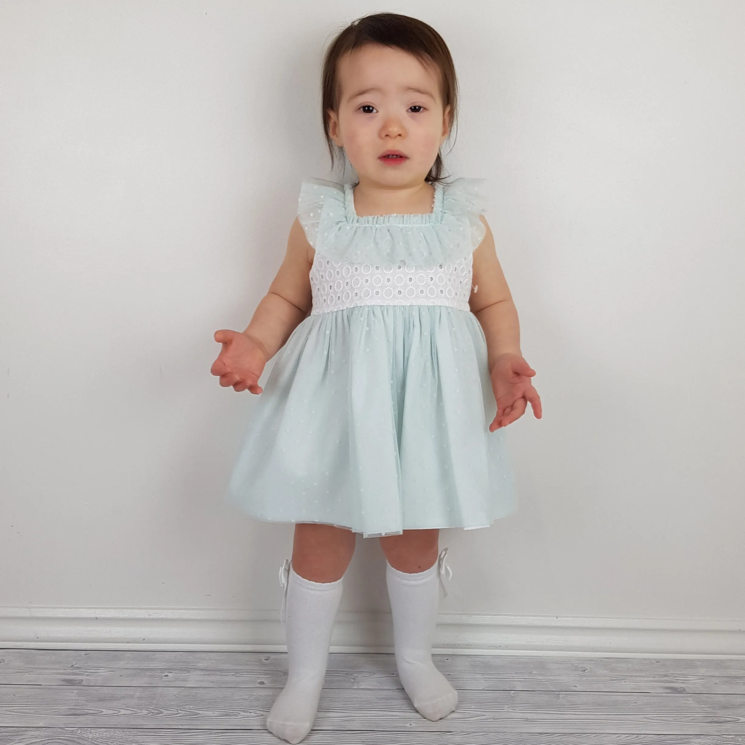 *SALE* Ceyber Baby Girls Mint Lace Dress 3M