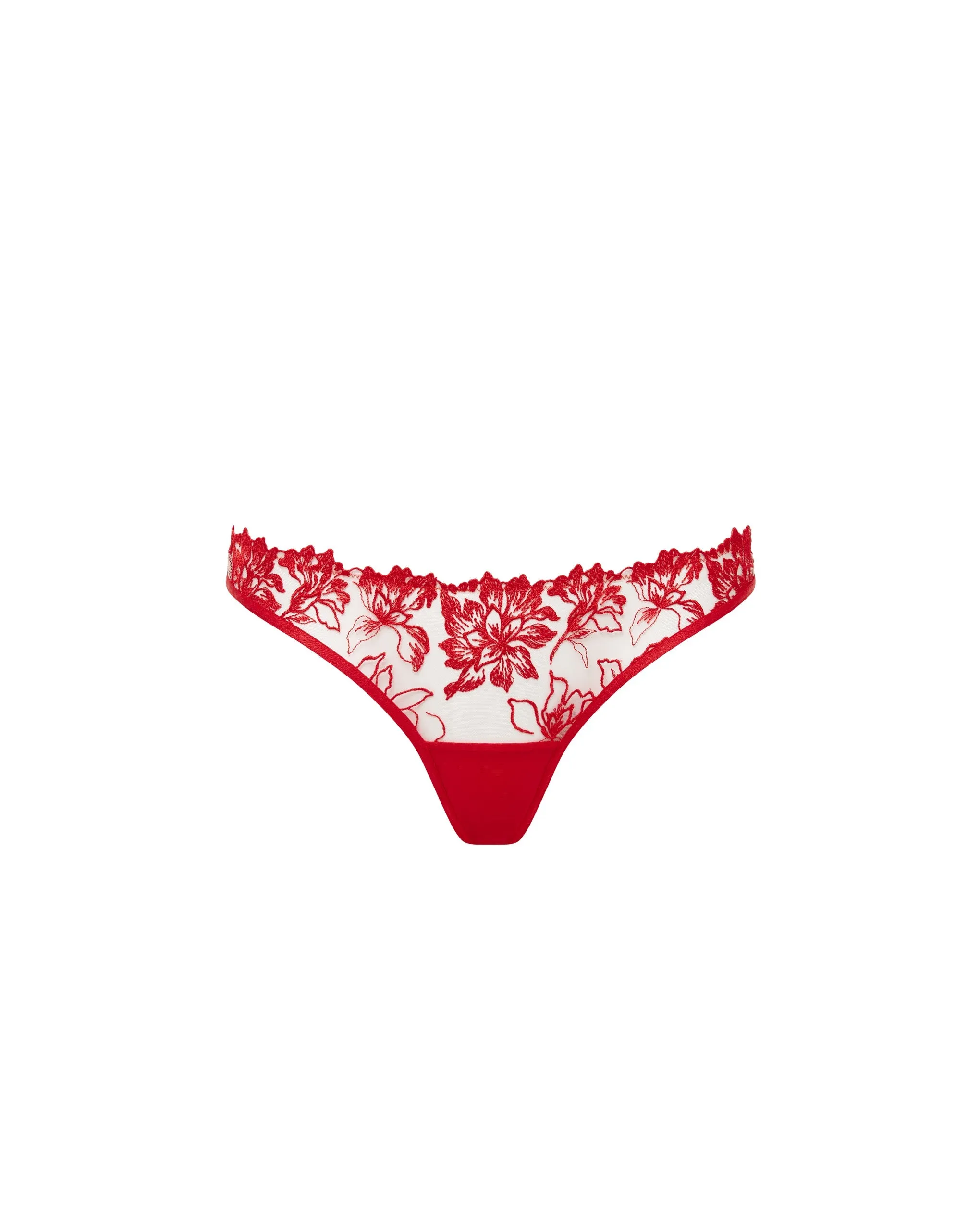 Samara Panties Red/Sheer