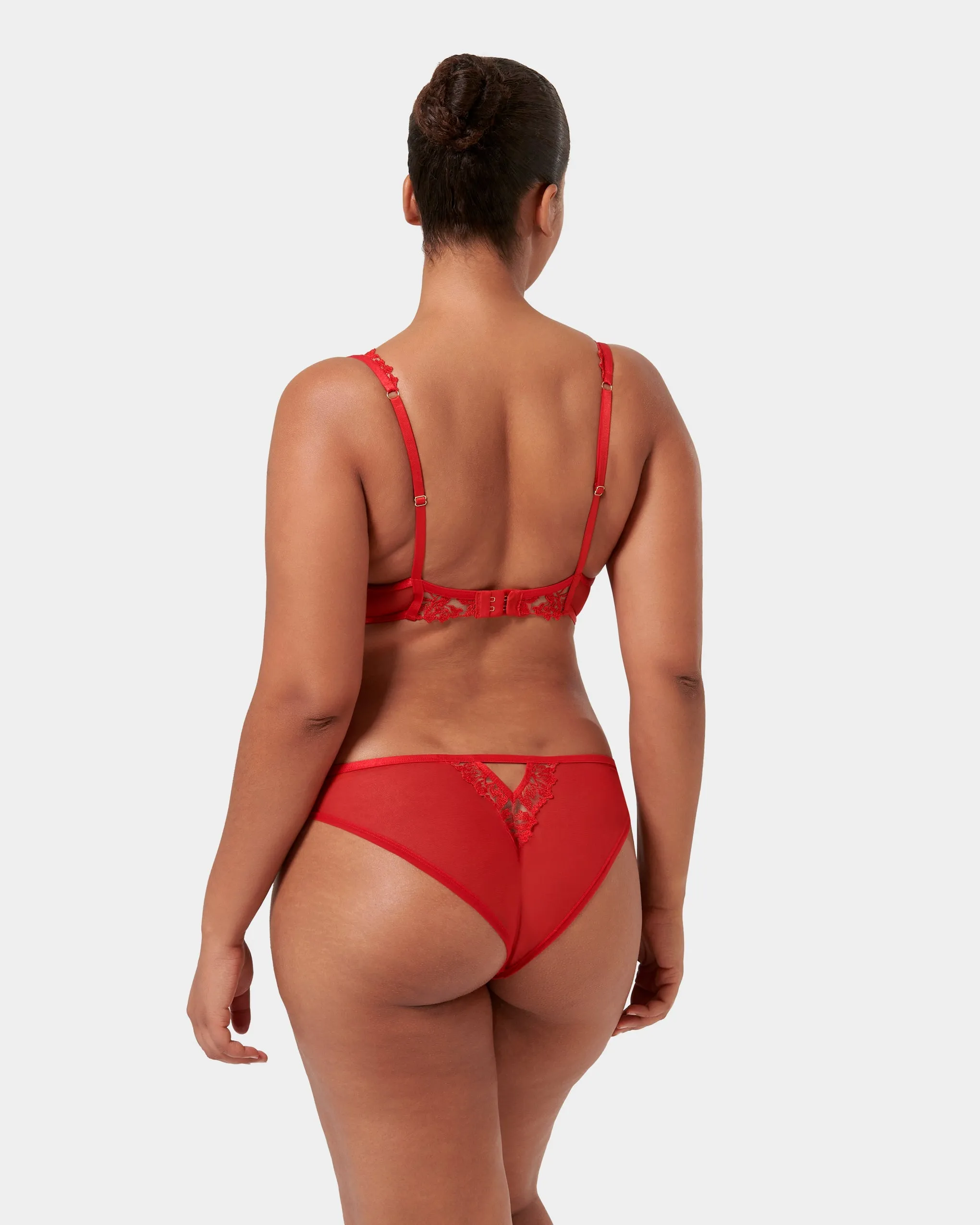 Samara Panties Red/Sheer