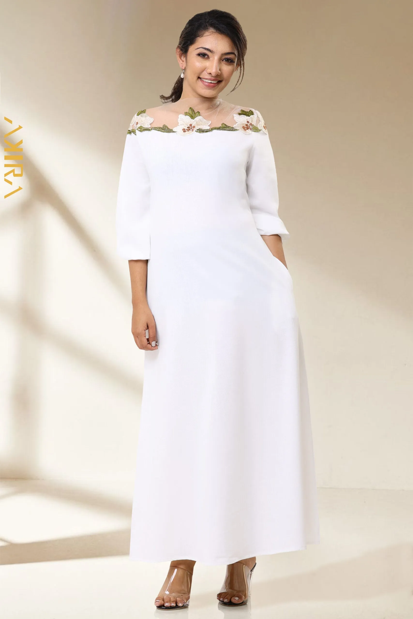Sanorita Flowery Dress | Kaftan, Bohemian Dress, Floral Dress, Boho Maxi Dress