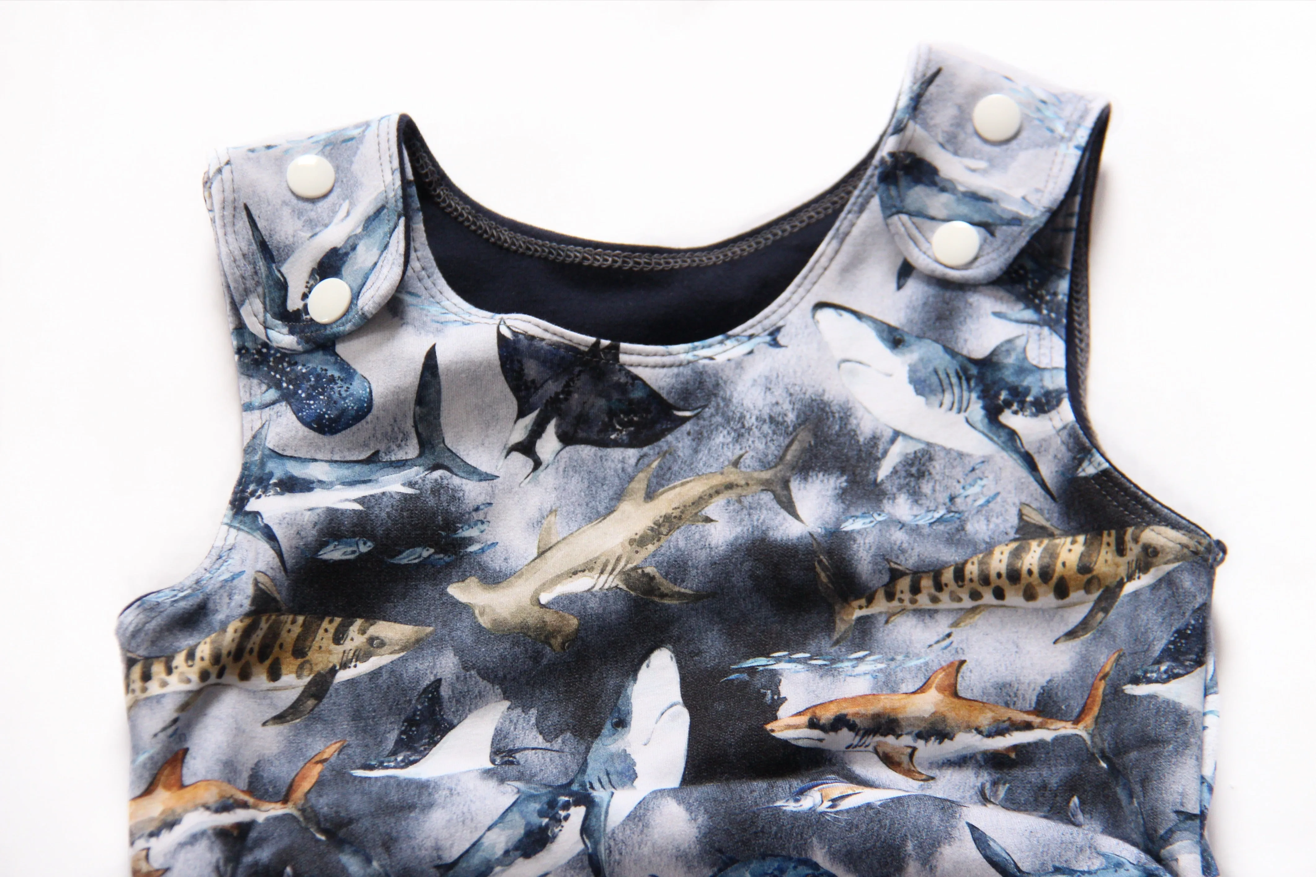 Sea Creatures Overall Romper - Grow With Me