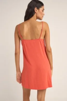 Seacoast Keyhole Slip Dress in Coral