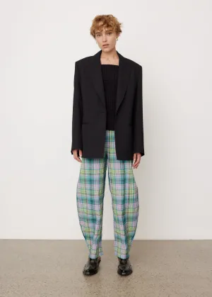 Seersucker Check Elasticated Pants