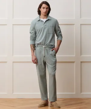 Seersucker Pant Set in Silverlake