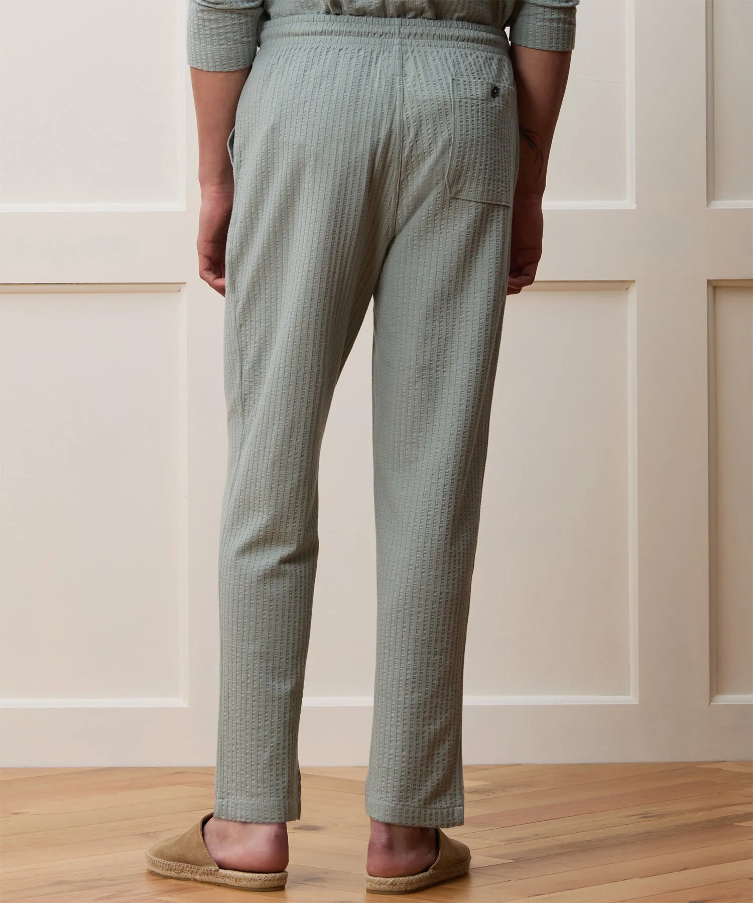 Seersucker Pant Set in Silverlake