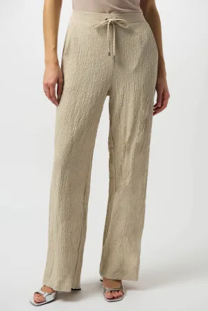Seersucker Wide Leg Pull-On Pants
