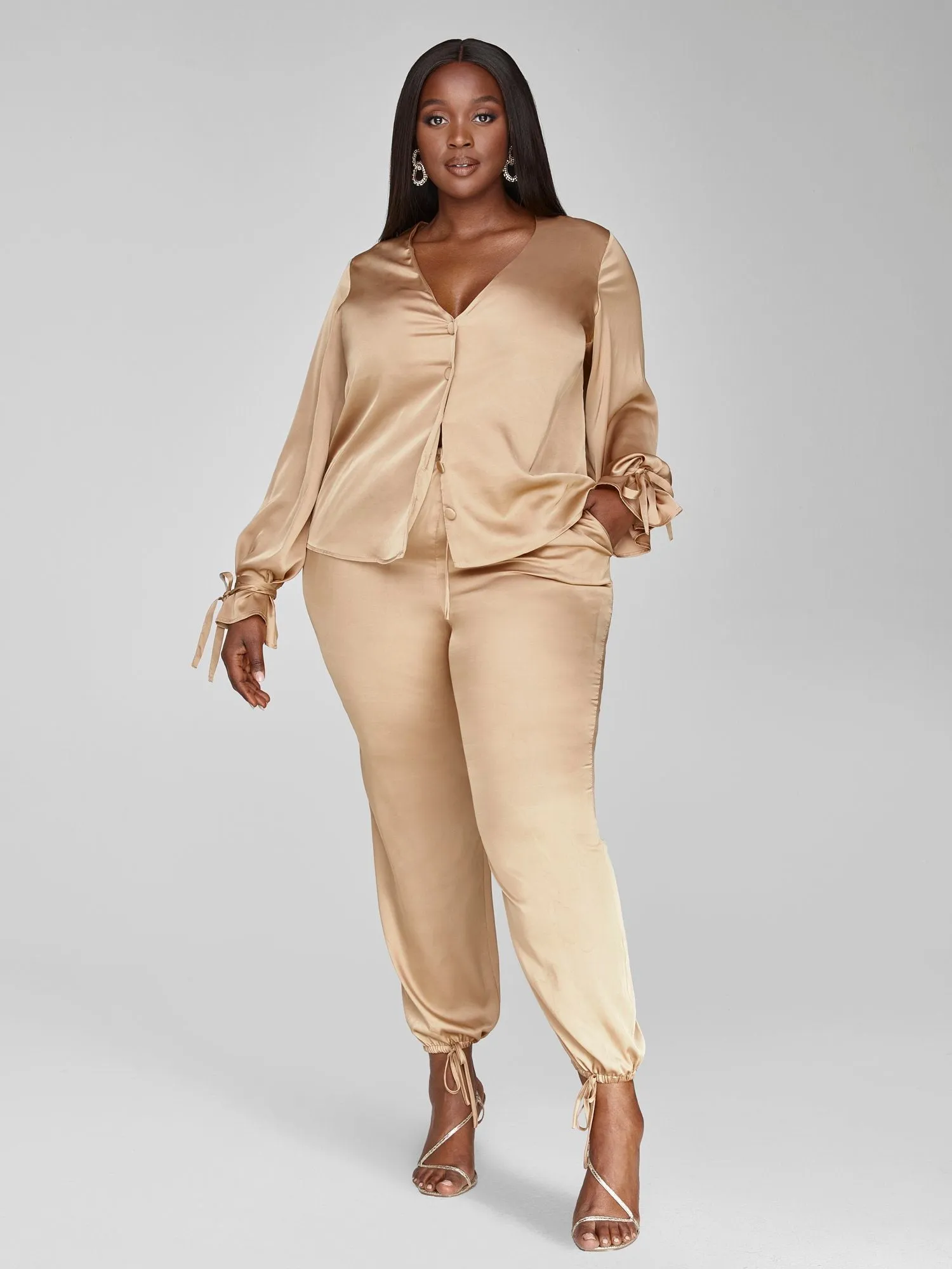 Selena Satin Jogger Pants
