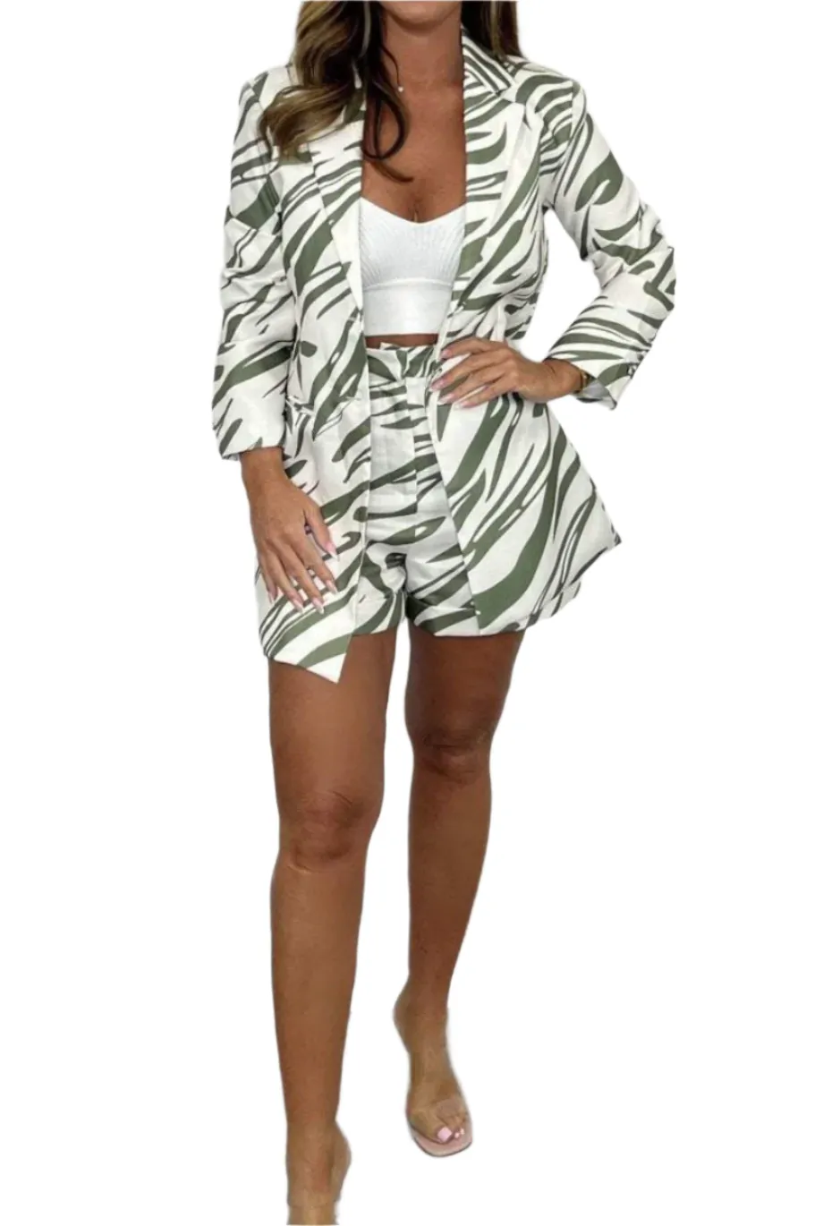 Serafina – Women's Zebra Print Two-Piece Set