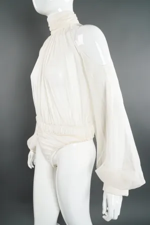 Sheer Balloon Sleeve Bodysuit
