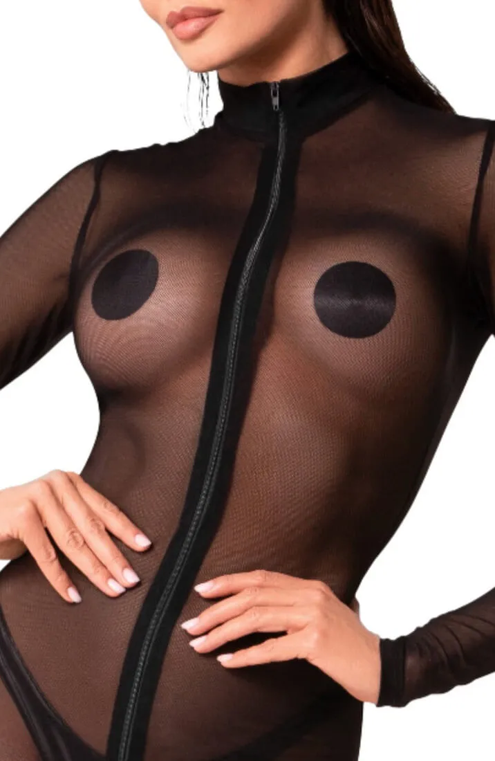 Sheer black midi dress - Temptation's Slave