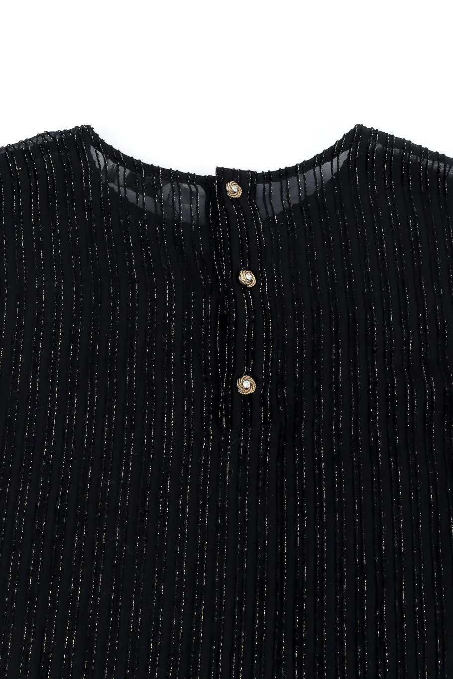 Sheer Lamé Striped Blouse