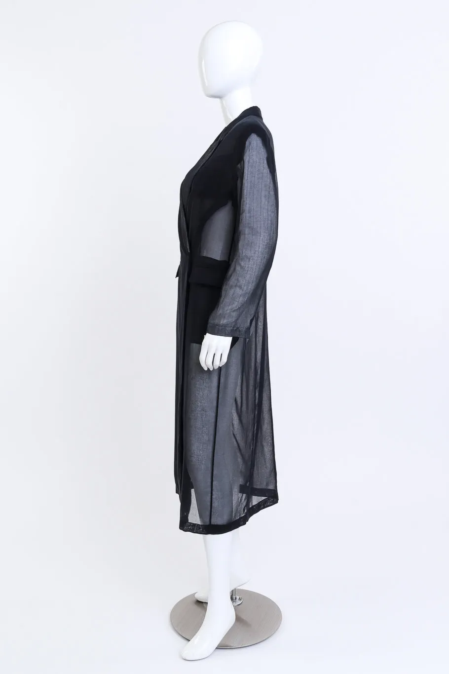 Sheer Longline Blazer Coat