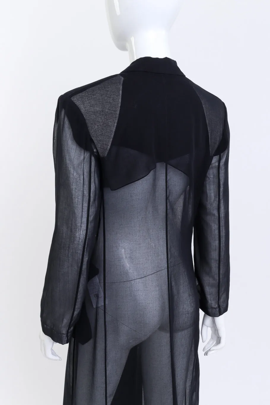 Sheer Longline Blazer Coat
