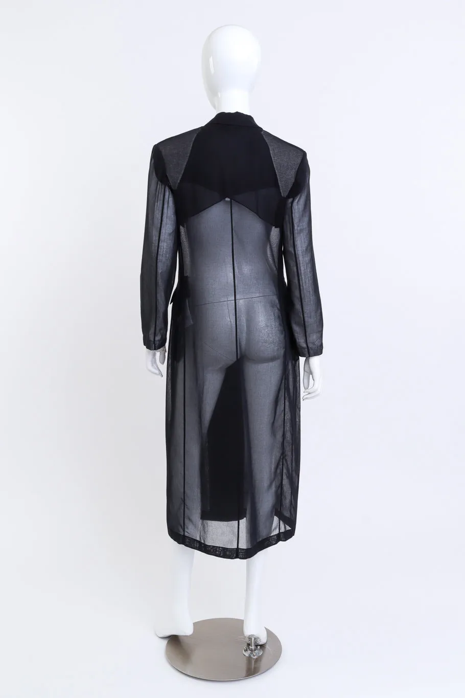 Sheer Longline Blazer Coat