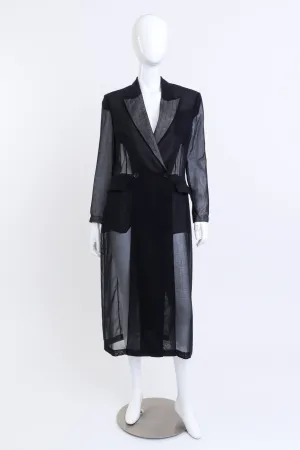 Sheer Longline Blazer Coat