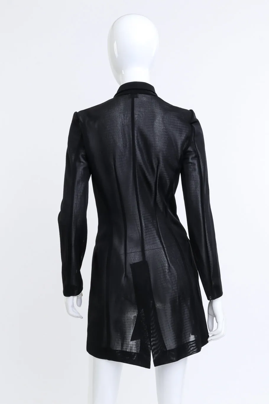 Sheer Mesh Longline Jacket