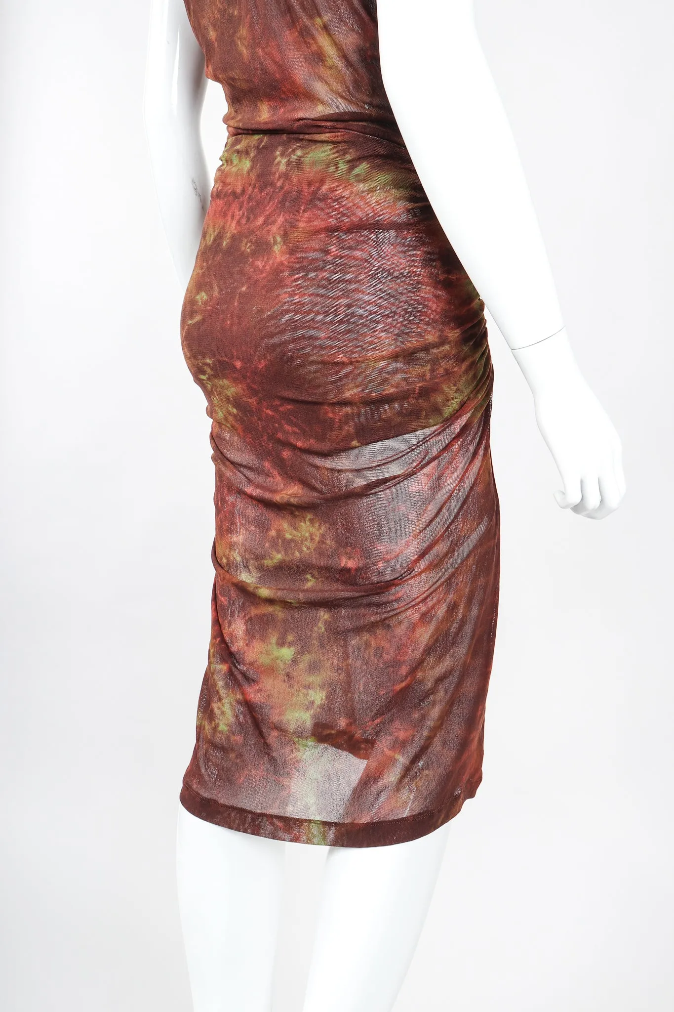 Sheer Mesh Sleeveless Turtleneck & Skirt Set