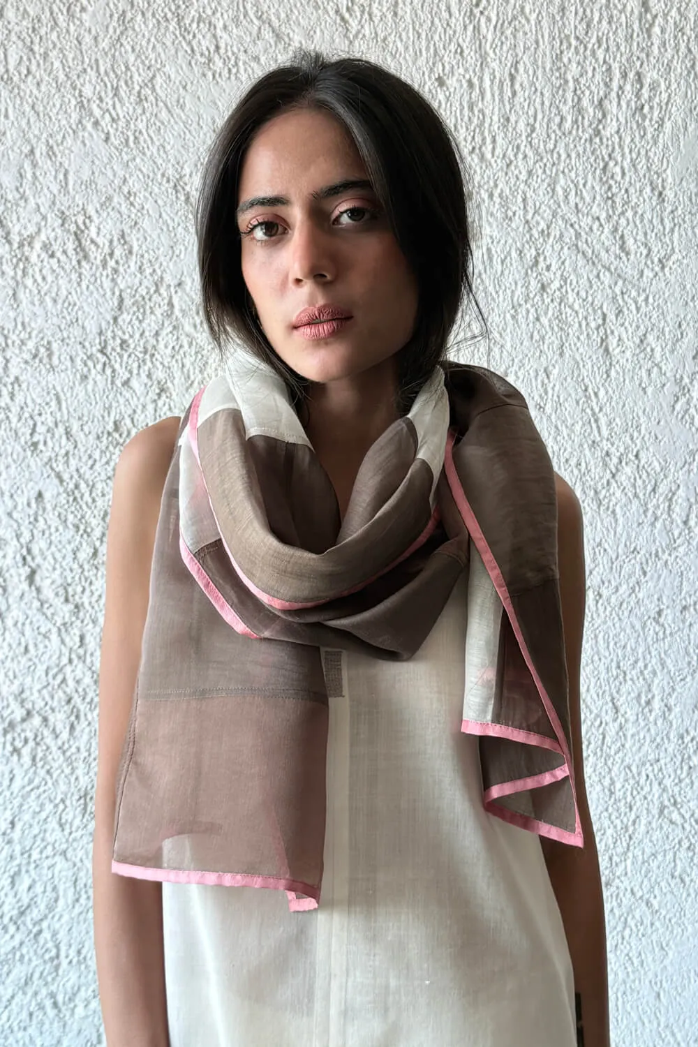 Sheer Patchwork Scarf