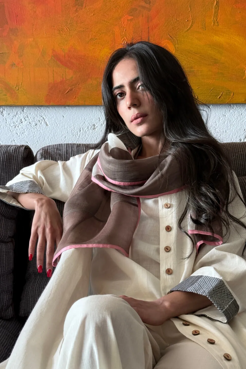 Sheer Patchwork Scarf