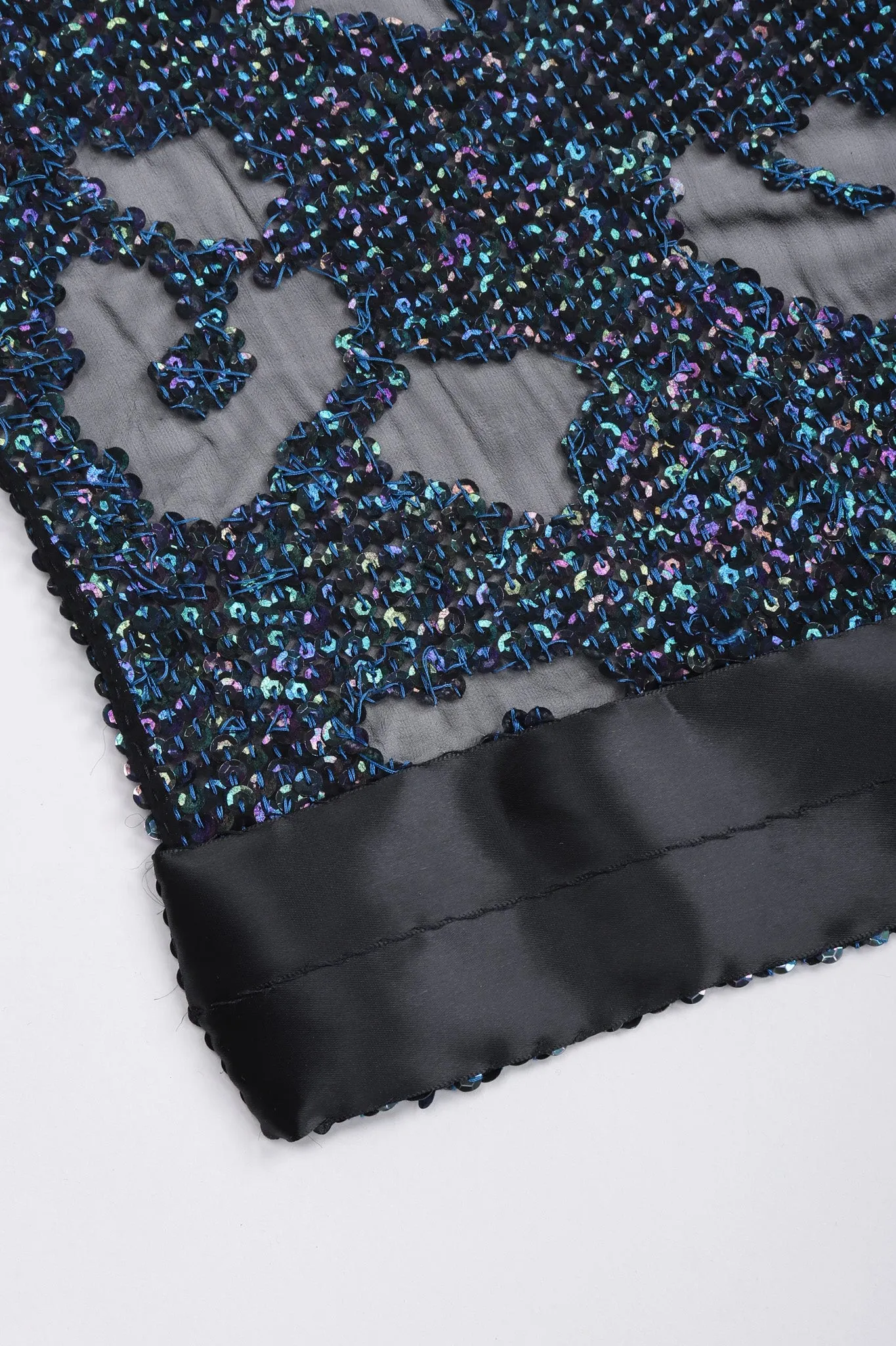 Sheer Sequined Shift Gown