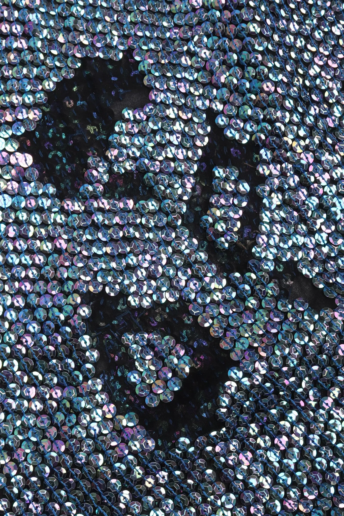 Sheer Sequined Shift Gown