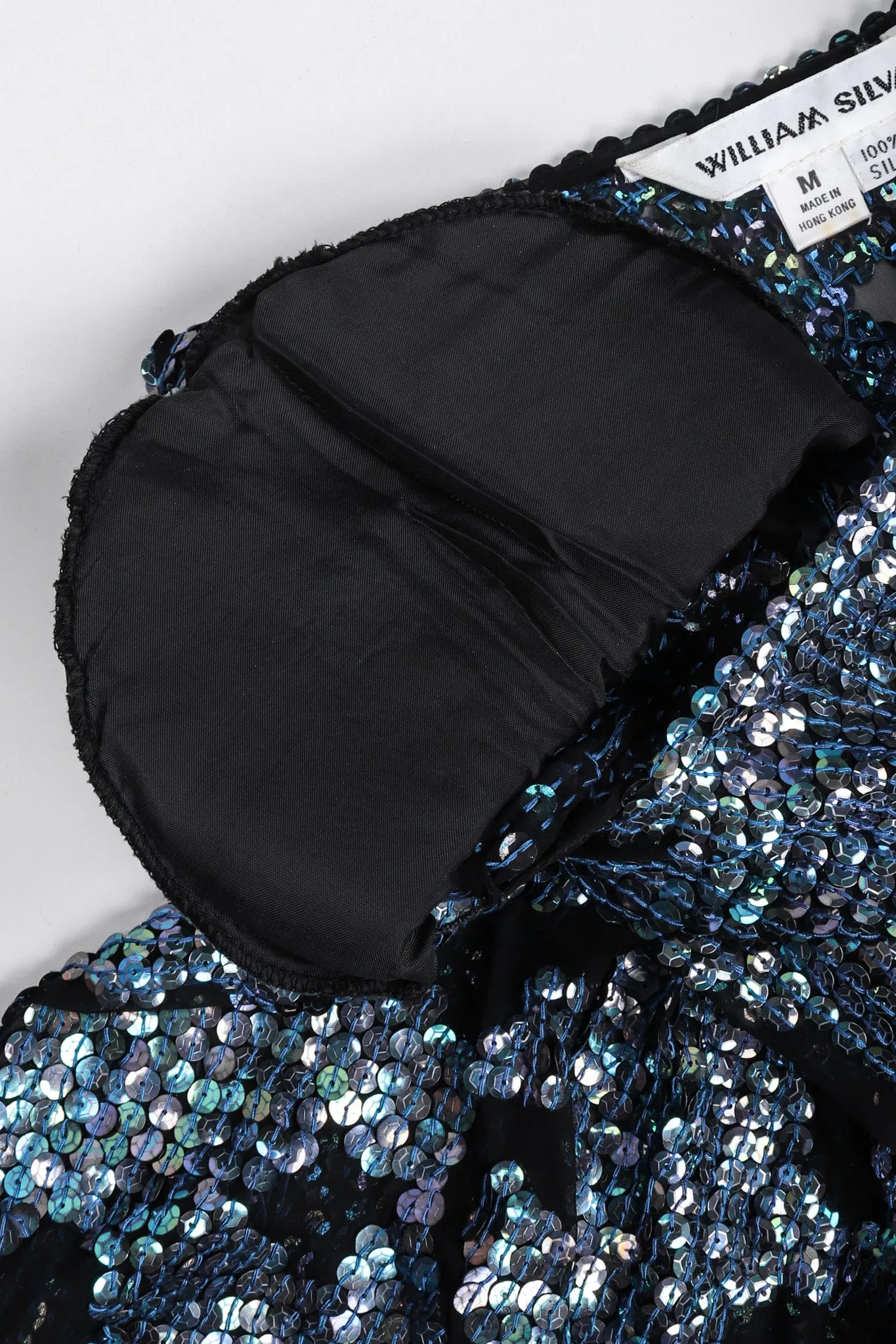 Sheer Sequined Shift Gown