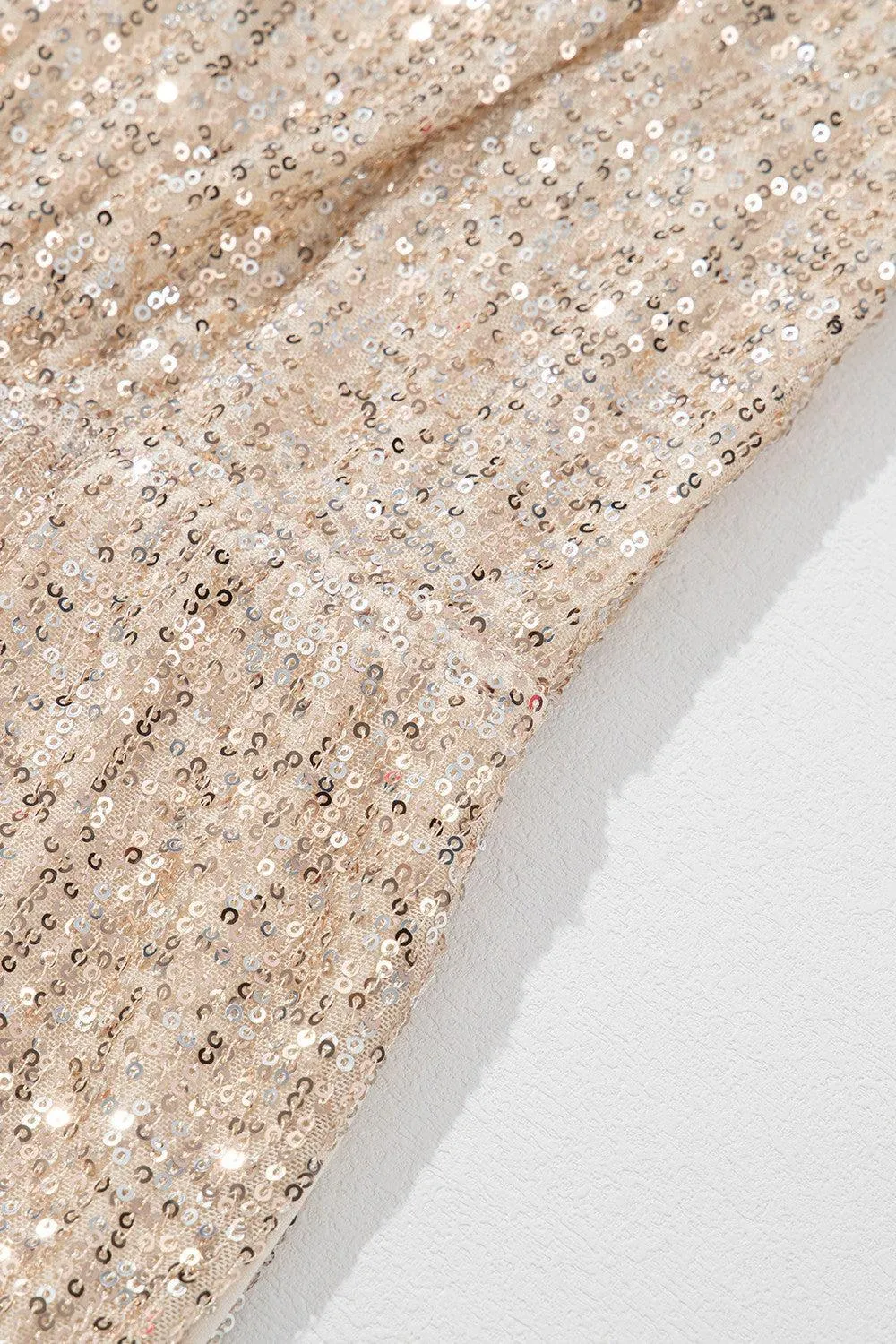 Shimmery Sleeveless Sequin Wide Leg Jumpsuit
