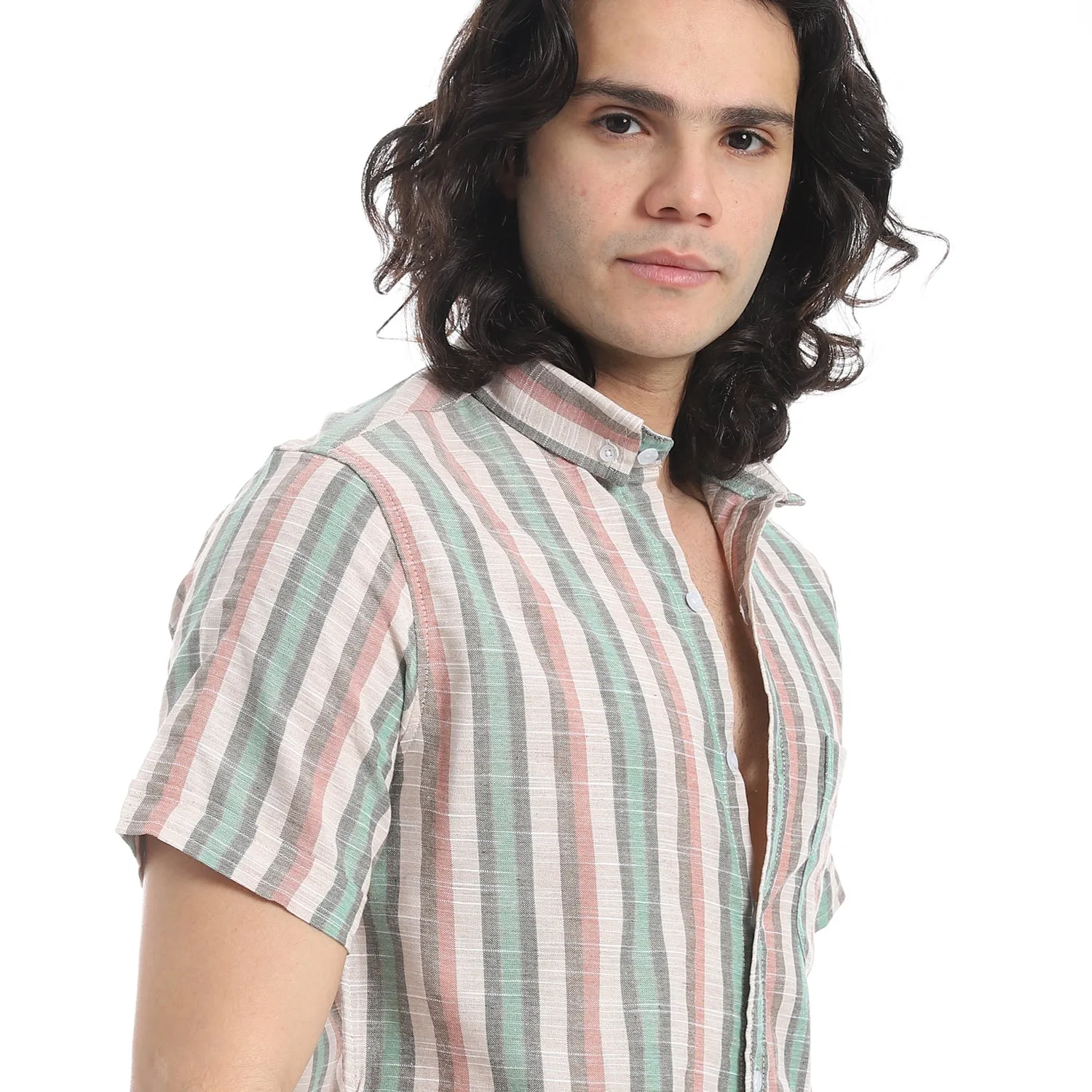 Short_Sleeves_Striped_Shirt_-_Beige,_Green_and_Light_Brown