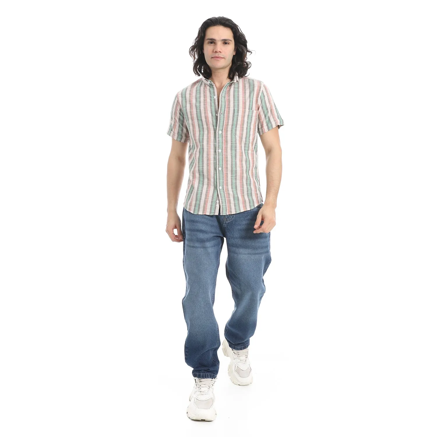 Short_Sleeves_Striped_Shirt_-_Beige,_Green_and_Light_Brown