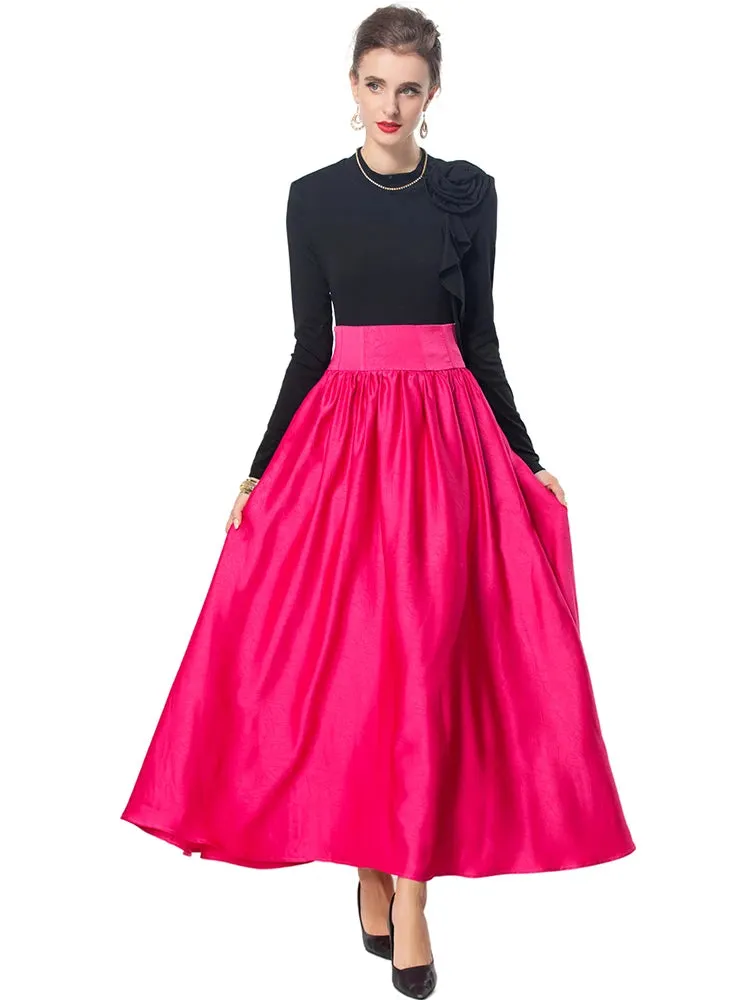 Sierra Appliques Ruffles Tops   Bow Skirt High Street  2 piece Set