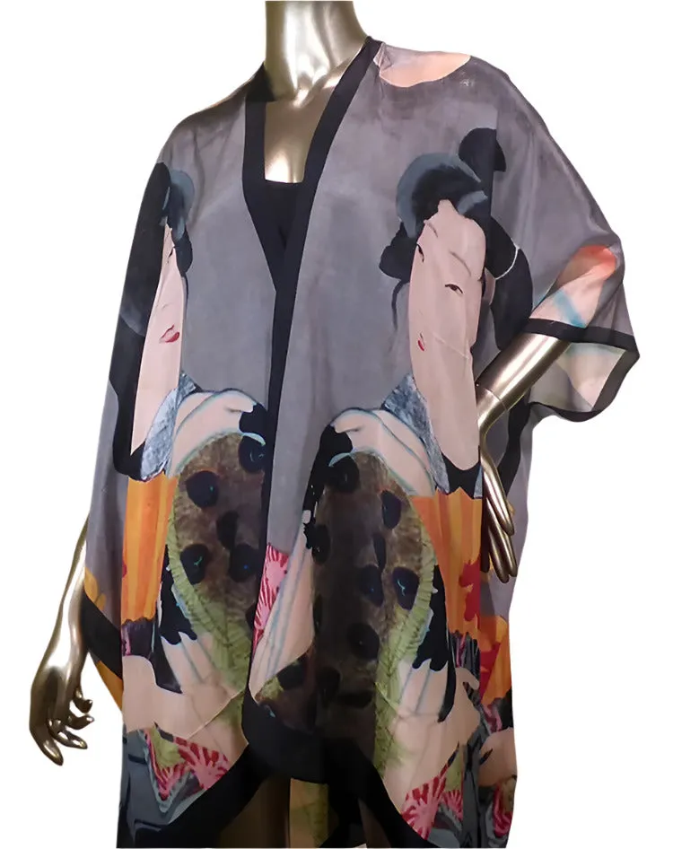 Silk Long Kimono