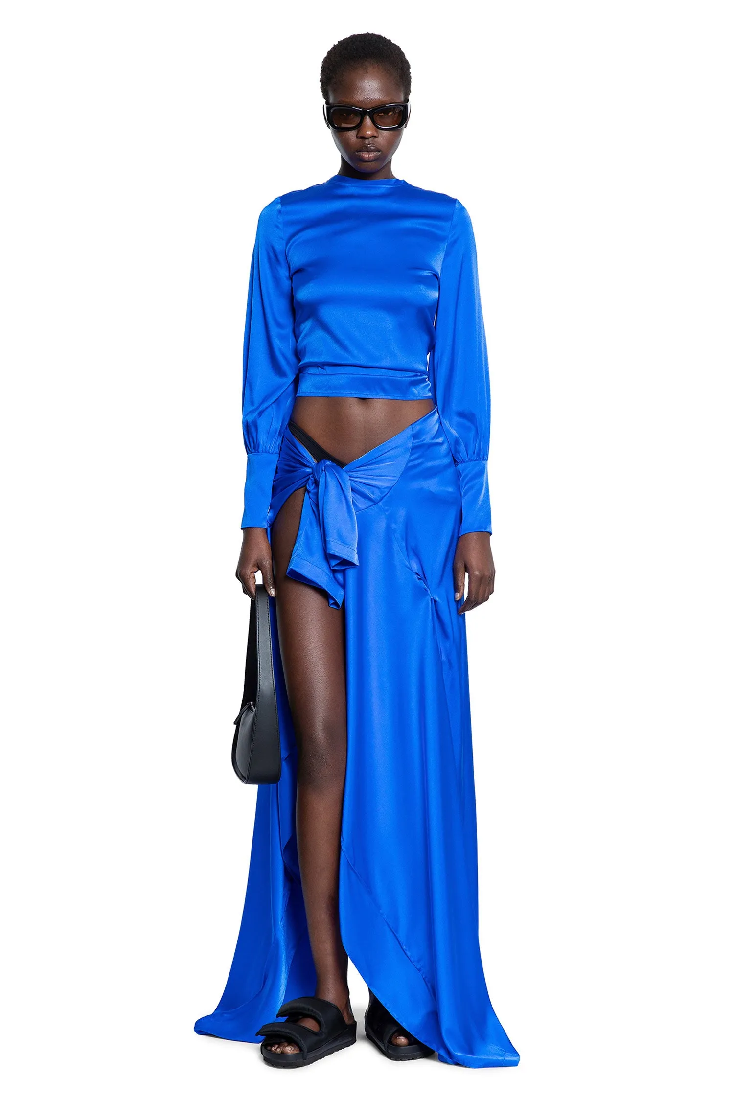Silk Lounge Robe in Sapphire