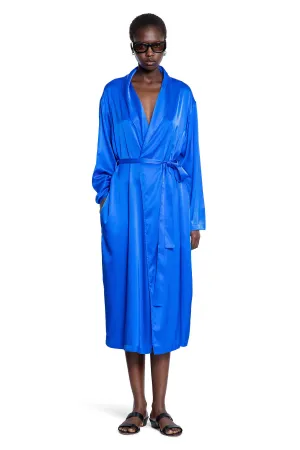 Silk Lounge Robe in Sapphire