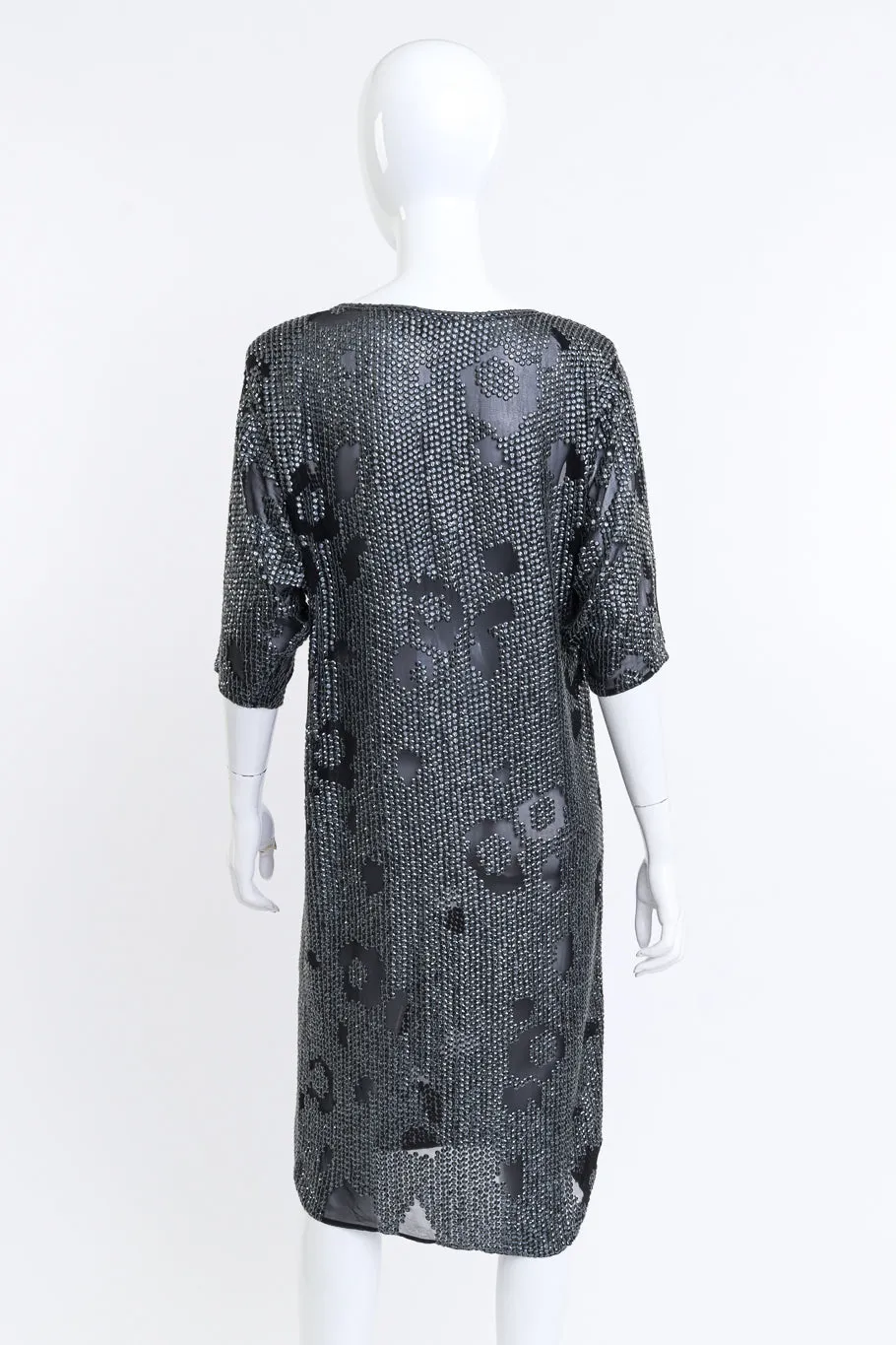 Silk Sequin Leopard Print Shift Dress