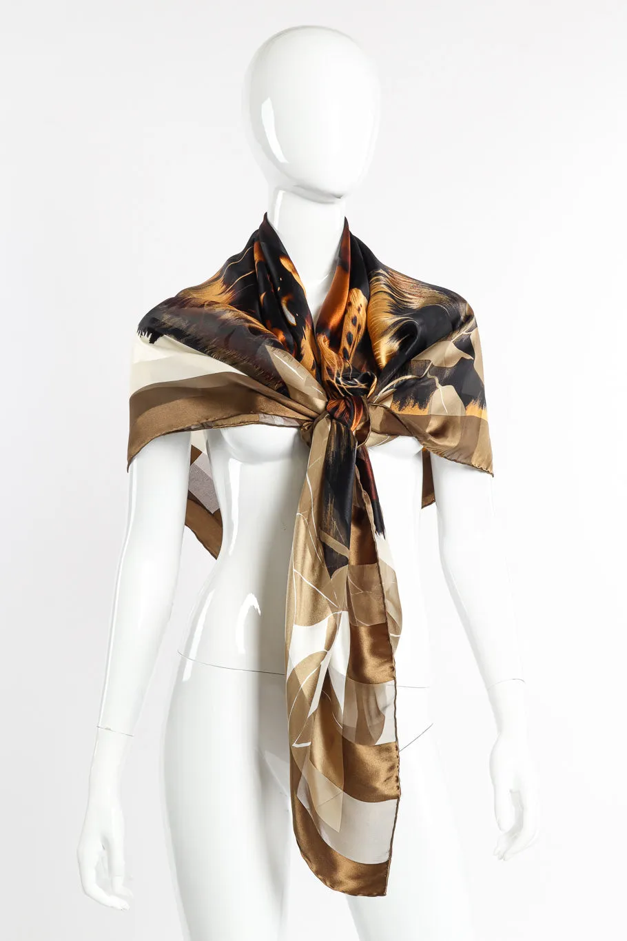Silk Stripe Tiger Scarf