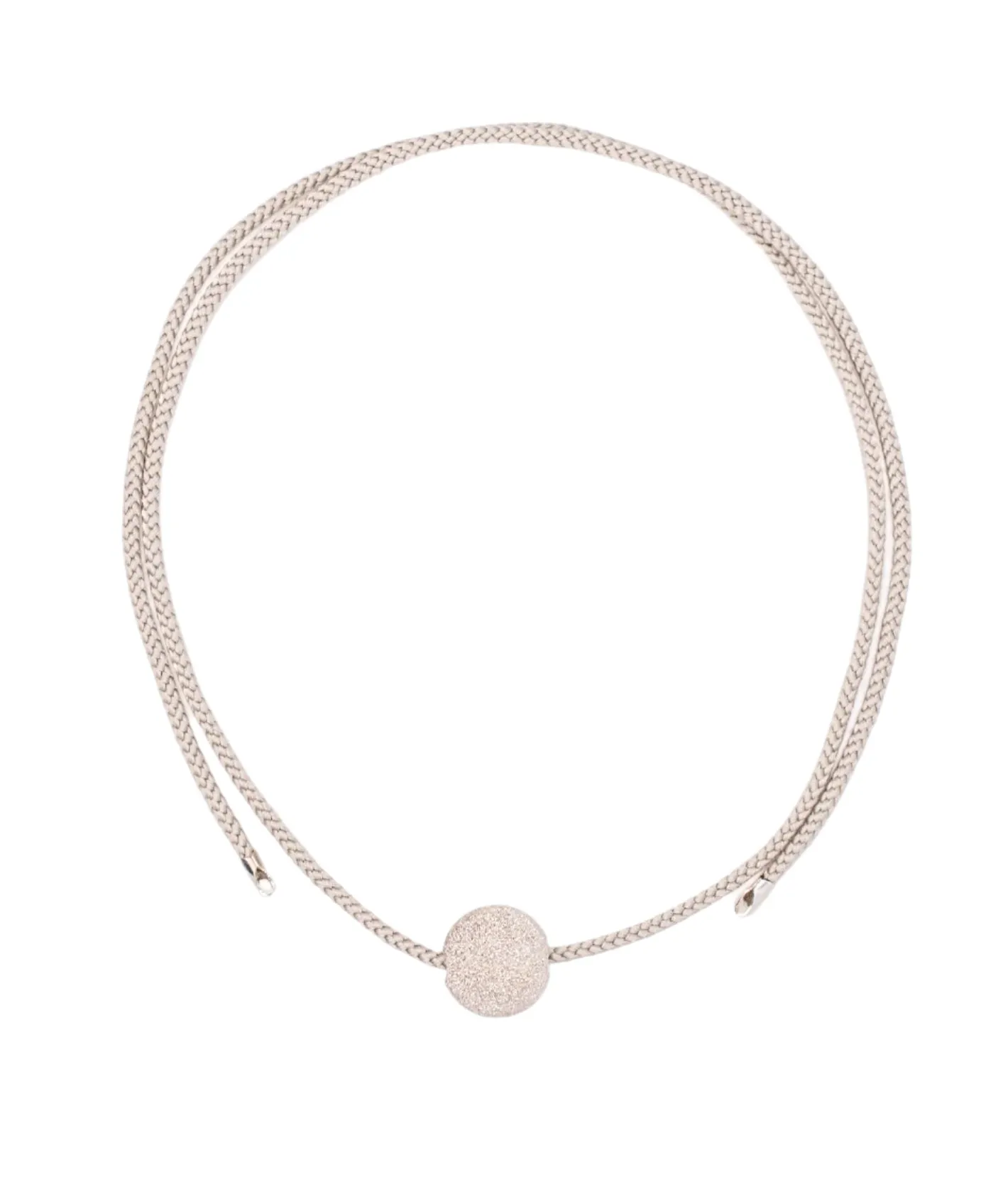 Silver on Silver Kumi Cord Necklace