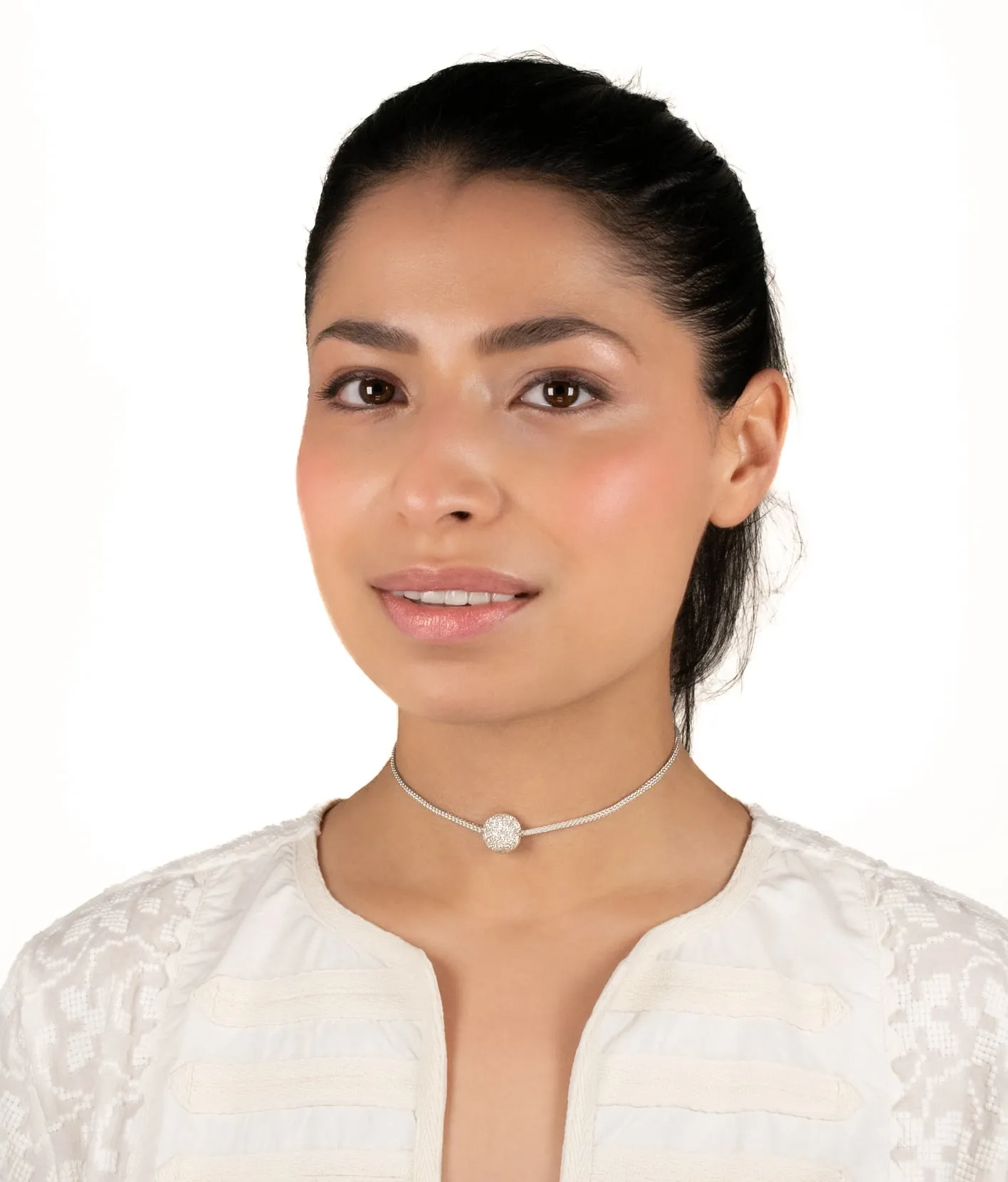 Silver on Silver Kumi Cord Necklace