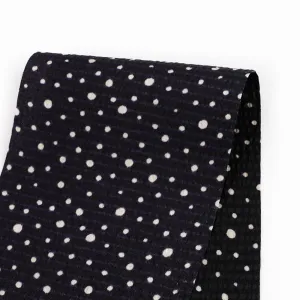 Snow Speckle Self Stripe Satin - Night
