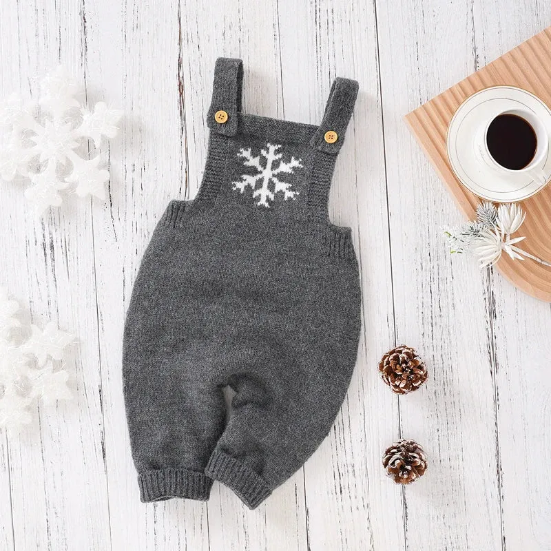 Snowflake Knitwear Baby Romper for 0-18M