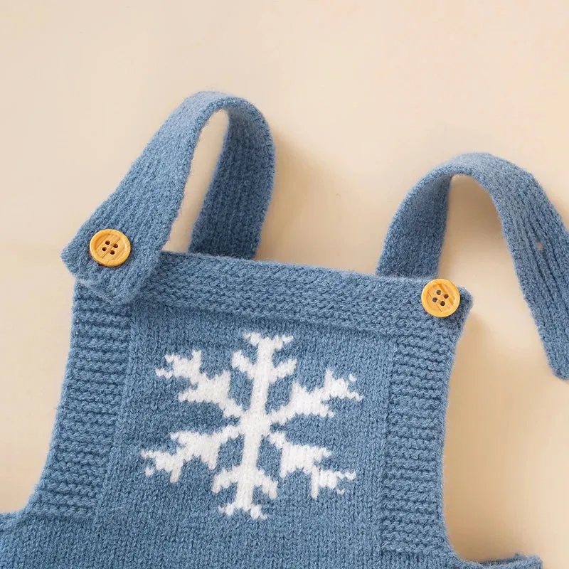 Snowflake Knitwear Baby Romper for 0-18M