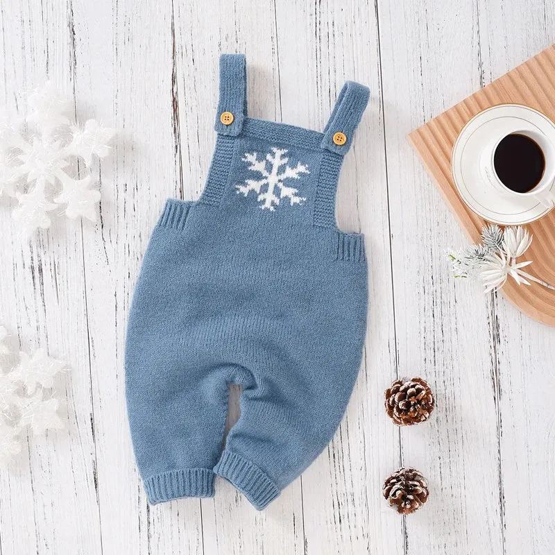 Snowflake Knitwear Baby Romper for 0-18M