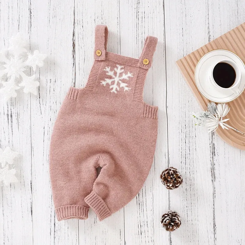 Snowflake Knitwear Baby Romper for 0-18M