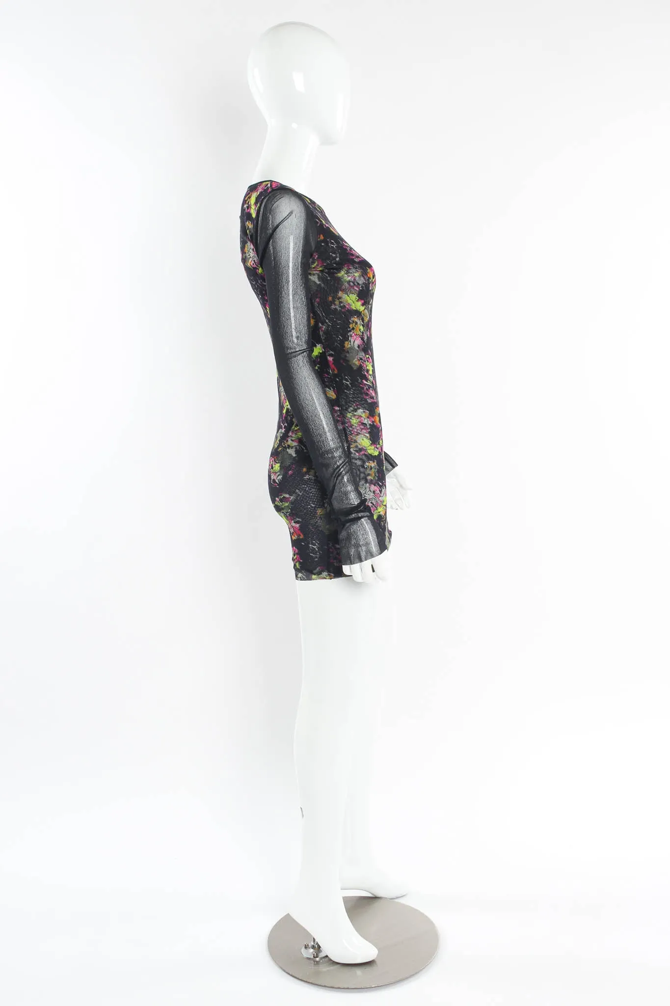 Soleil Floral Foliage Mesh Dress