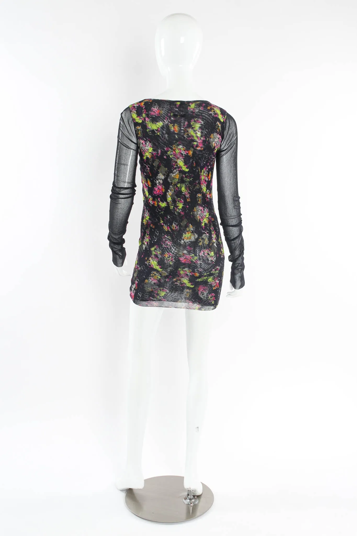 Soleil Floral Foliage Mesh Dress