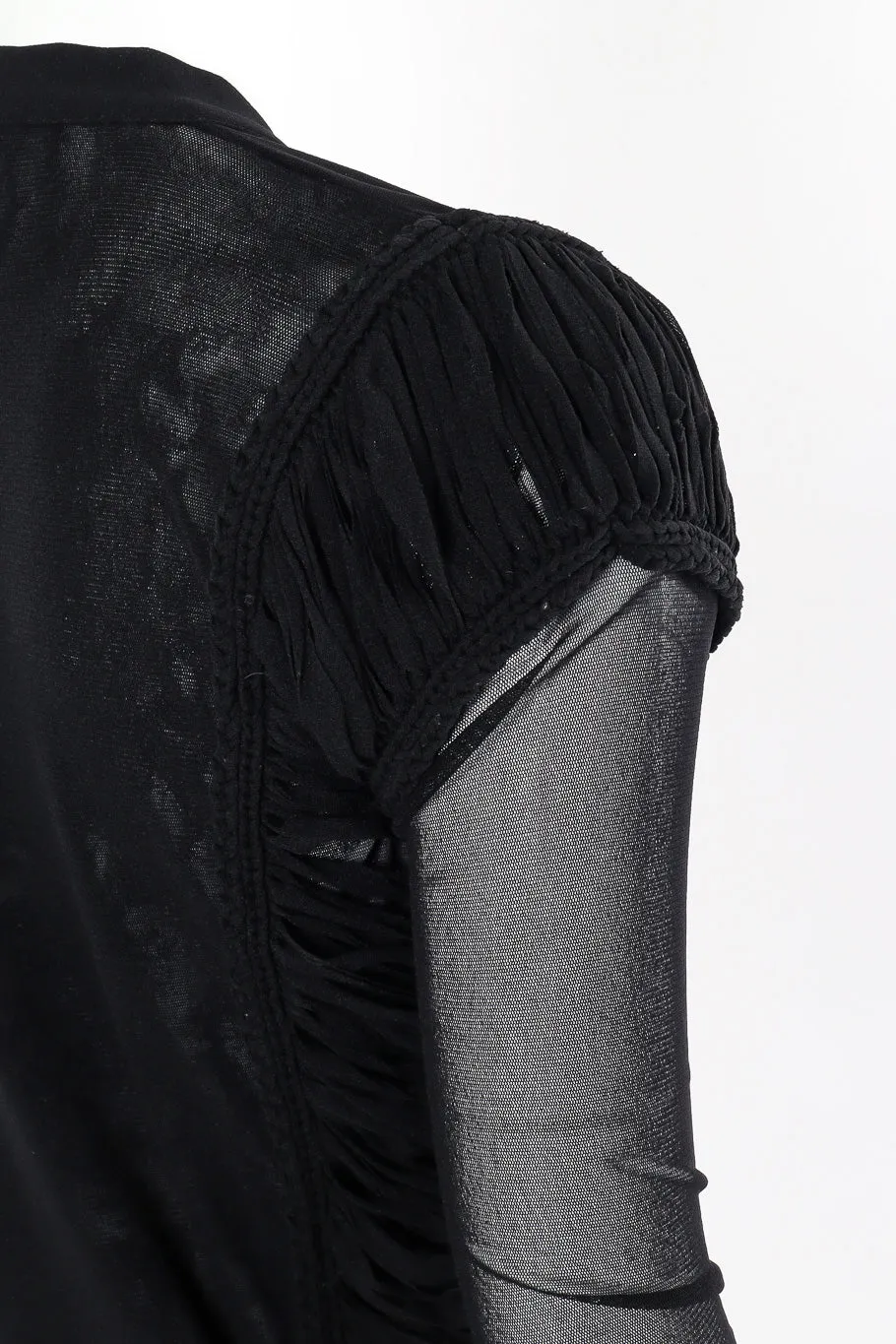 Soliel Micromesh Ruched Cardigan