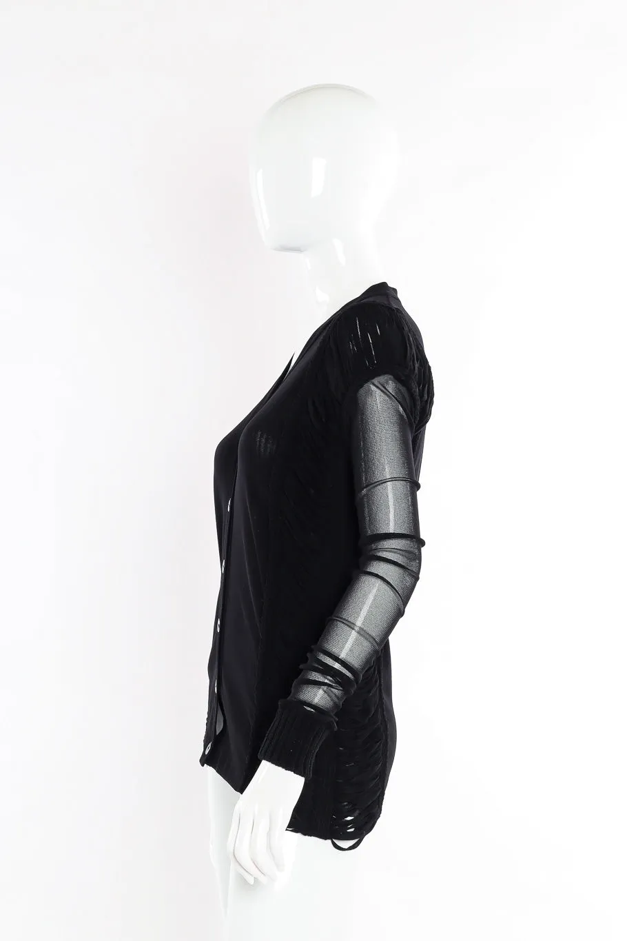 Soliel Micromesh Ruched Cardigan