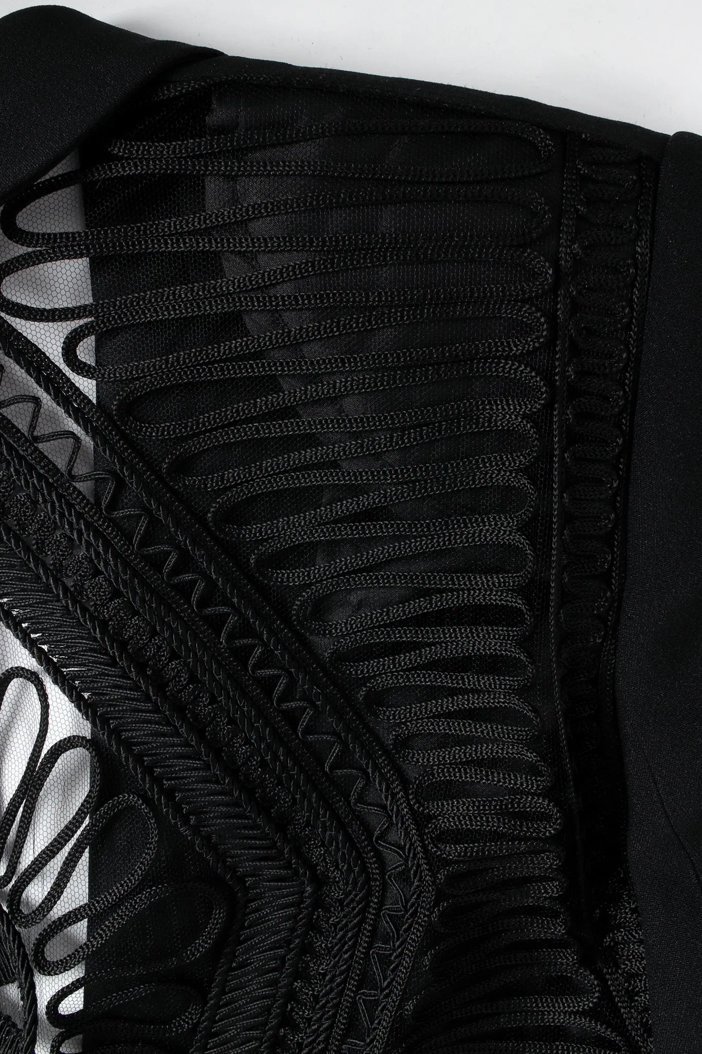 Soutache Braid Geo Mesh Blazer