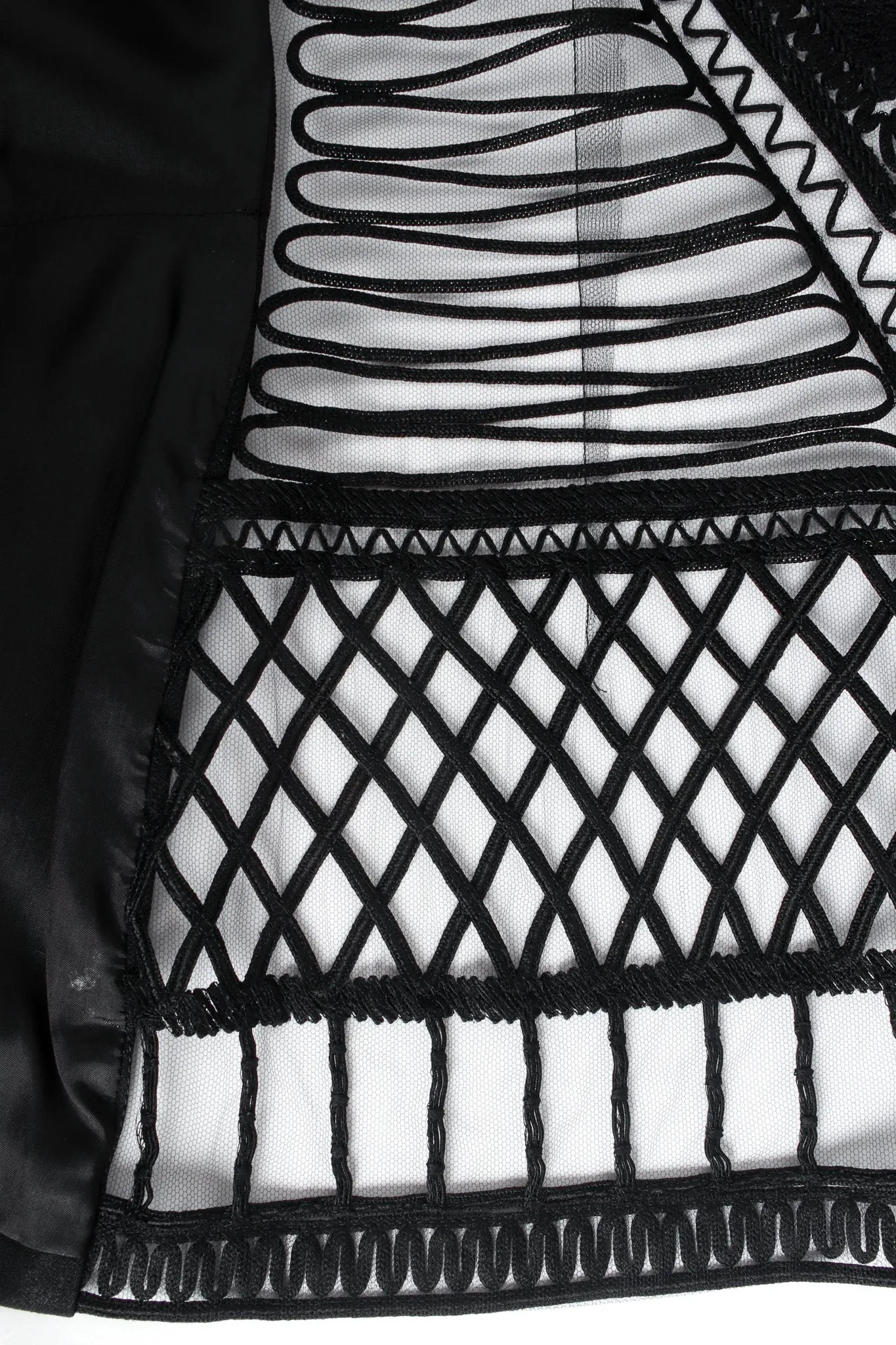 Soutache Braid Geo Mesh Blazer