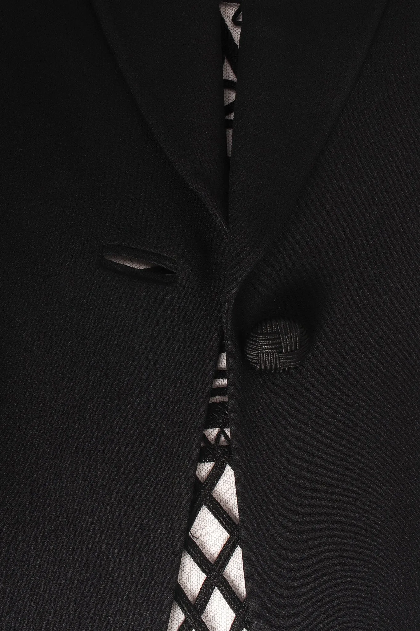 Soutache Braid Geo Mesh Blazer