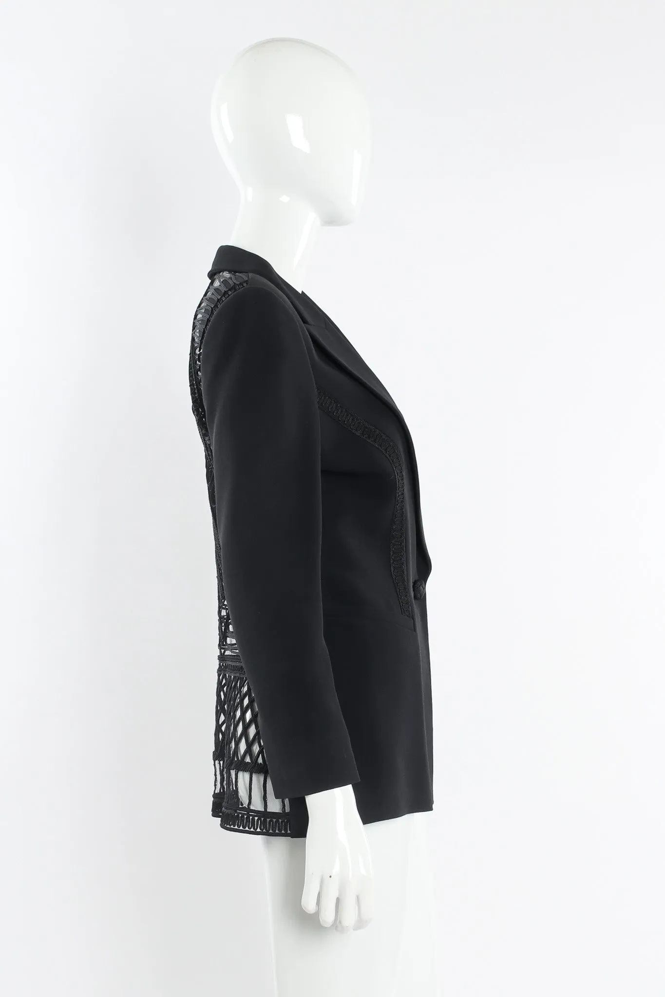 Soutache Braid Geo Mesh Blazer